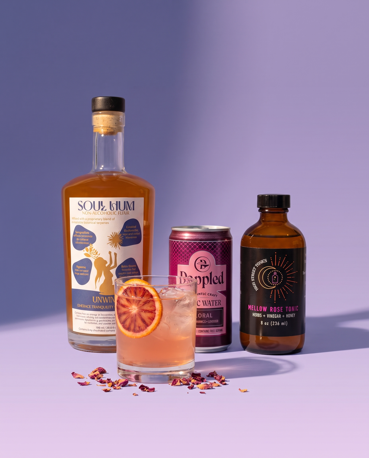 The Beautiful Release Bundle — Soul Hum Unwind Elixir, Mellow Rose Tonic and Floral Tonic Water